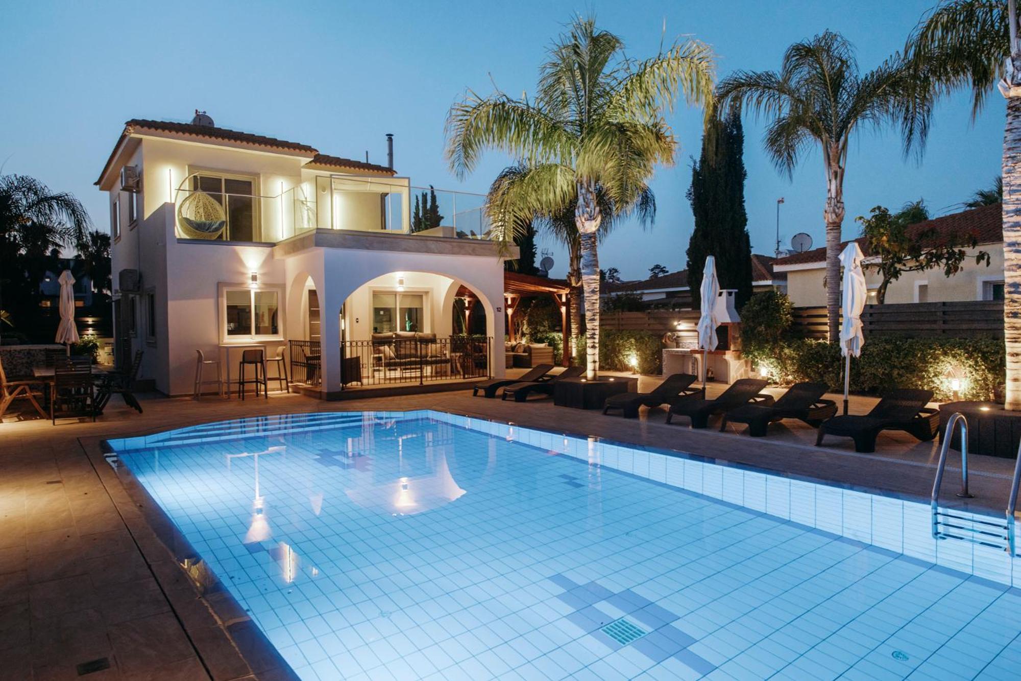 Sunset Villa Private Complex Heated Pool Agia Napa Buitenkant foto